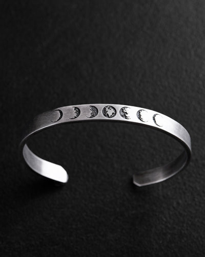Brazalete de plata MOON PHASE — imagen principal