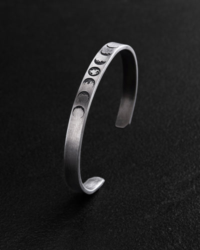 Brazalete de plata MOON PHASE — imagen de producto 2