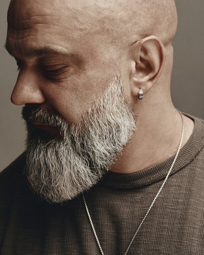 Silver earring - ring FOCUS