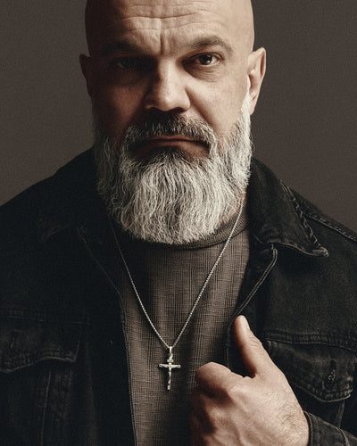 Stříbrný kříž UKŘIŽOVÁNÍ JEŽÍŠE. INRI – pohled 2