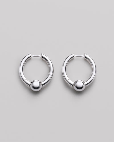 Silberne Creolen BUBBLE