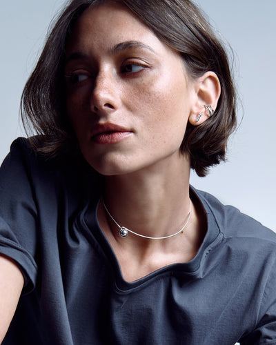 Ear cuff individual din argint ARIA — imaginea 2