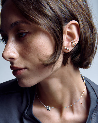 Silver necklace BUBBLE