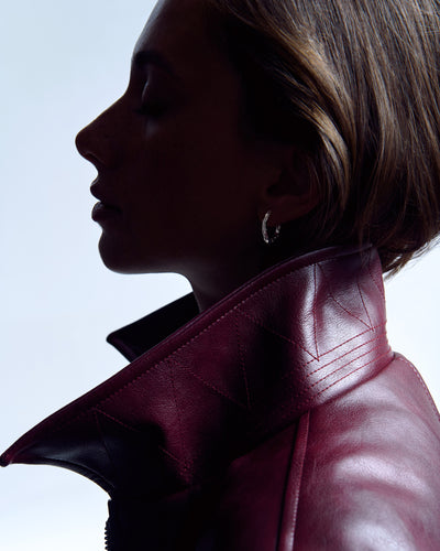 Silver hoop earrings CRATERS