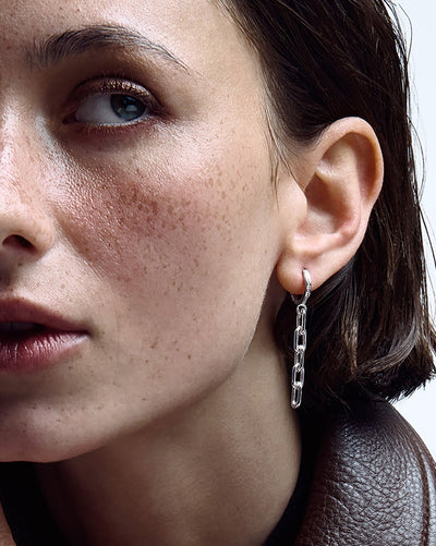 Silver earrings CHAIN
