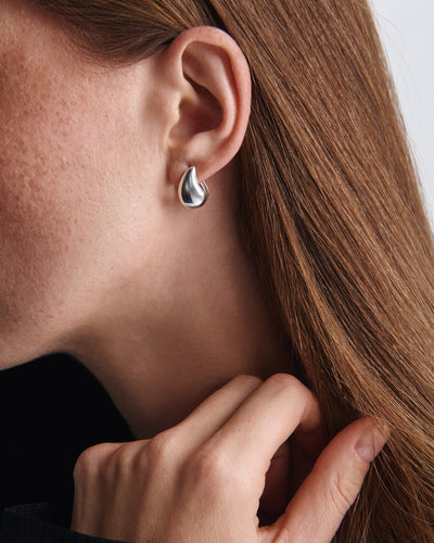 Silver earrings GOUTTE