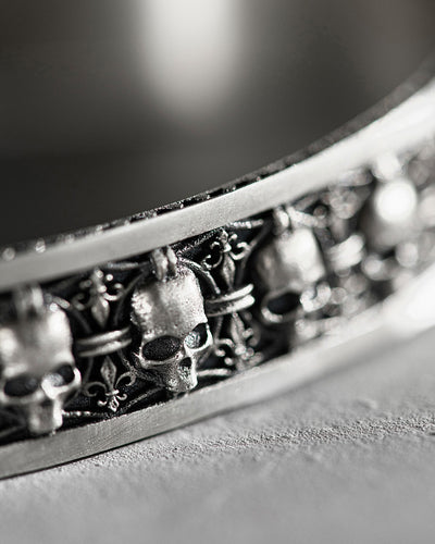 Brazalete de plata MEMENTO MORI — imagen de producto 3
