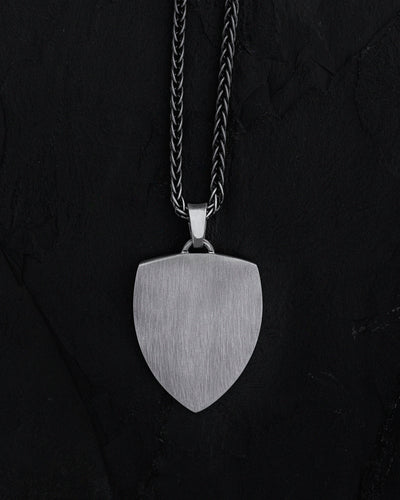 Pendentif en argent - bouclier LOUP — vue 3