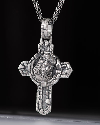 Cruz de plata JESUS CHRIST. ENLIGHTENMENT — imagen de producto 2