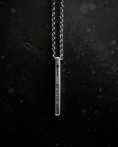 Colgante de plata con cadena NAME — imagen de producto 3