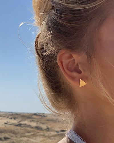 Örhängen TRIANGLE (14K gult guld) – produktbild 2