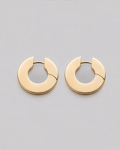 Hoop earrings REFLET (14k yellow gold)