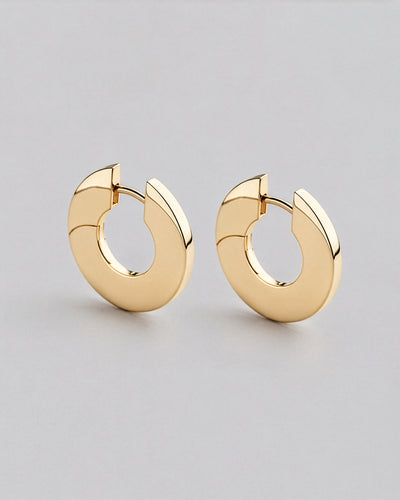 Hoop earrings REFLET (14k yellow gold)