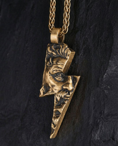 Pendant ZEUS. LIGHTNING (14k yellow gold)
