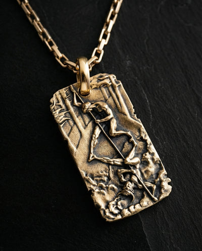 Pendant BOXE OMBRA (14k yellow gold)