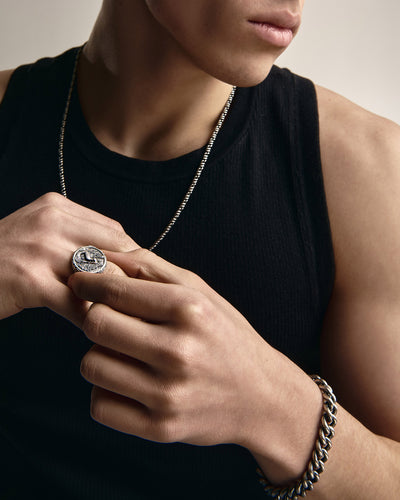 Silverarmband SKALL – produktbild 2