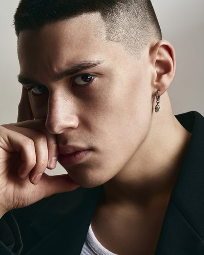 Cercel individual din aur alb de 14k SCHEDEL — imaginea 2