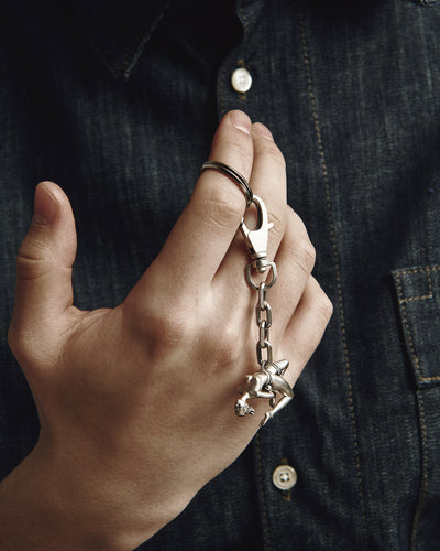 Silver nyckelring SHIBARI – INVERTED SUSPENSION – produktbild 2