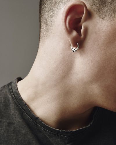 Boucle d'oreille unique en argent REYTEL — vue 2