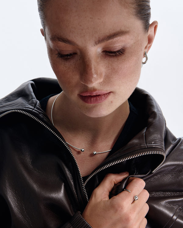 Silver hoop earrings HARMONY