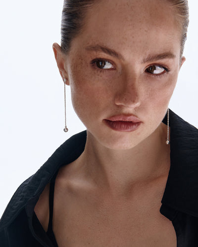 Silver drop earrings BUBBLE