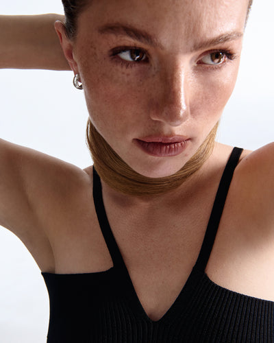 Silver hoop earrings LEVIA