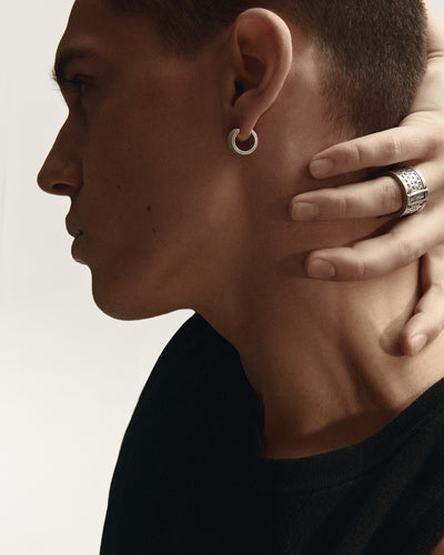 Silver single - earring SOLID