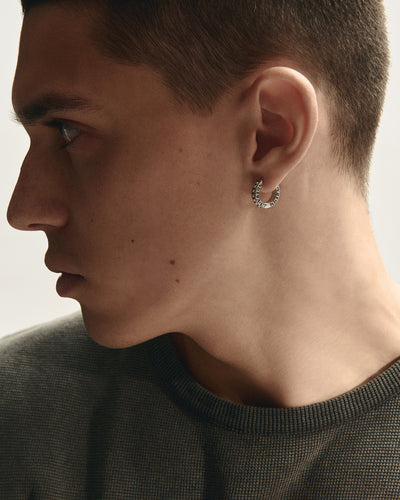 Silver single earring ROUGH