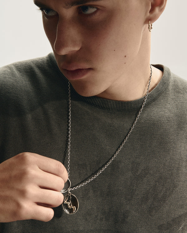 Pendentif en argent SECRET DESIRE (Incrustation d'or)