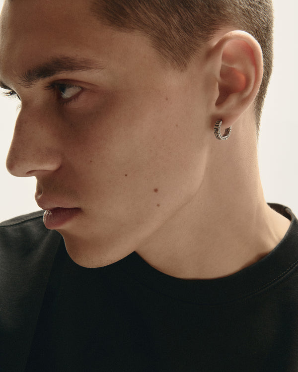 Silver hoop earring BRUCH