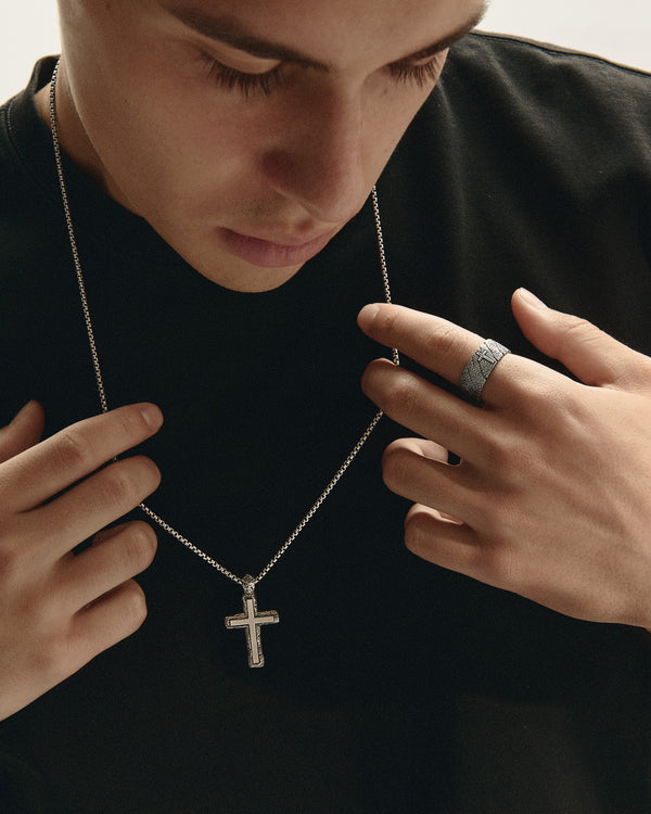 Silver cross GOD PROTECT YOU