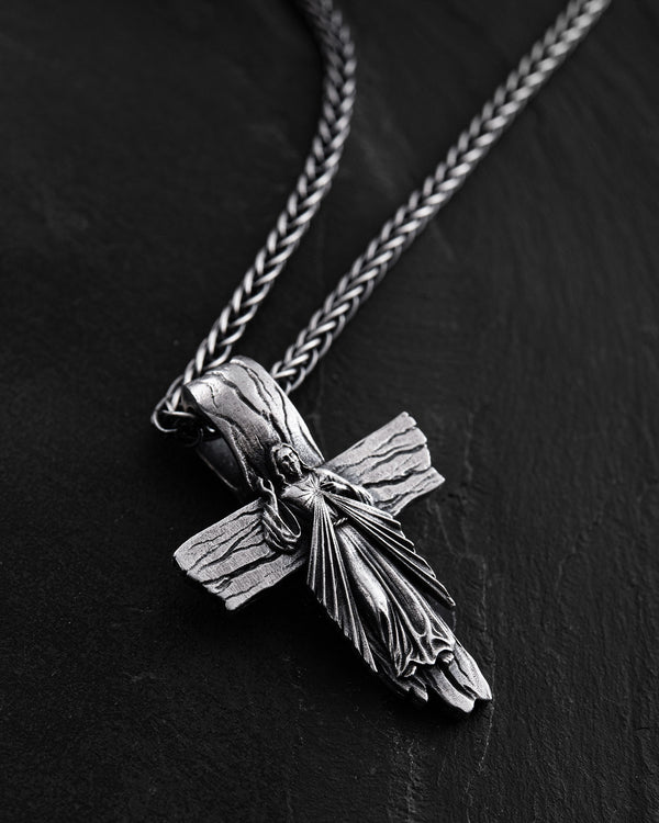 Silbernes Kreuz JESUS ​​CHRISTUS. VERGEBUNG