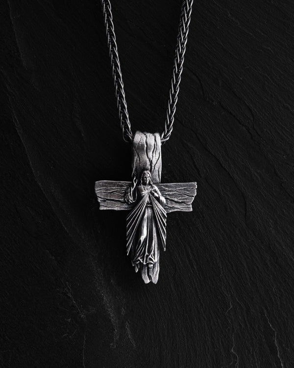 Silbernes Kreuz JESUS ​​CHRISTUS. VERGEBUNG