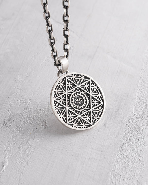 Pendentif en argent FLEUR DE VIE