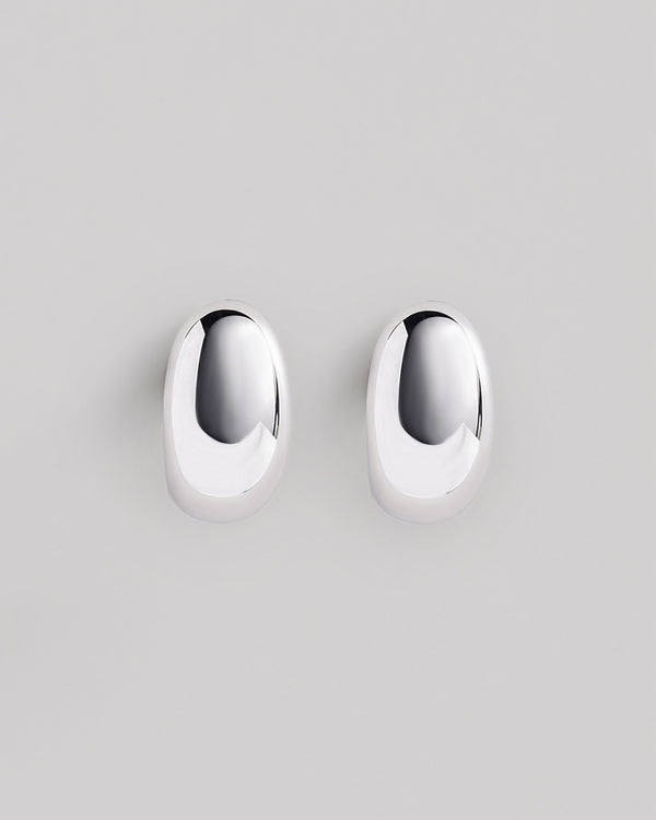 Silver stud earrings ROSÉE