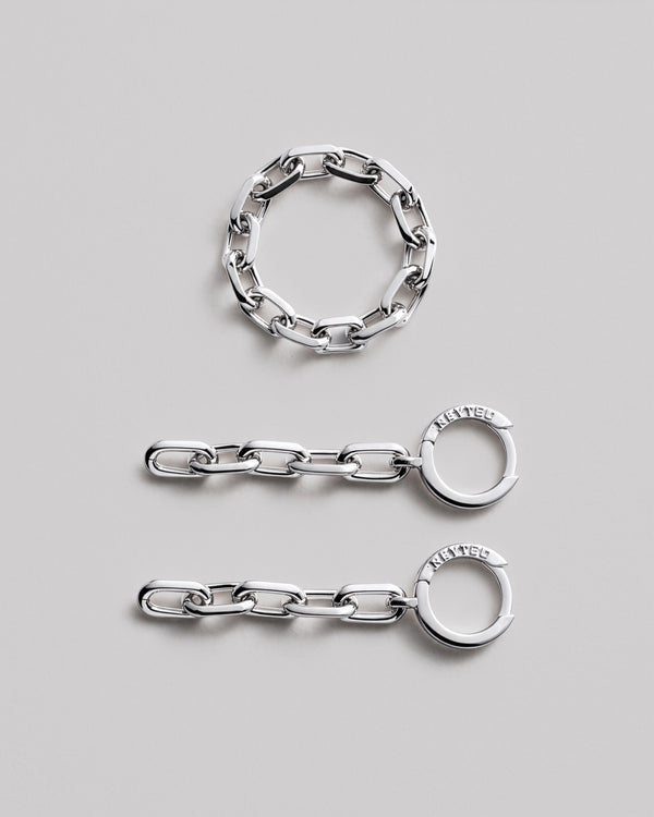 Silver earrings CHAIN