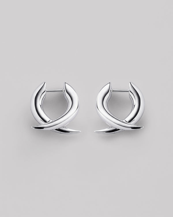 Silver hoop earrings PUNTA