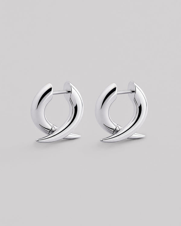 Silver hoop earrings PUNTA