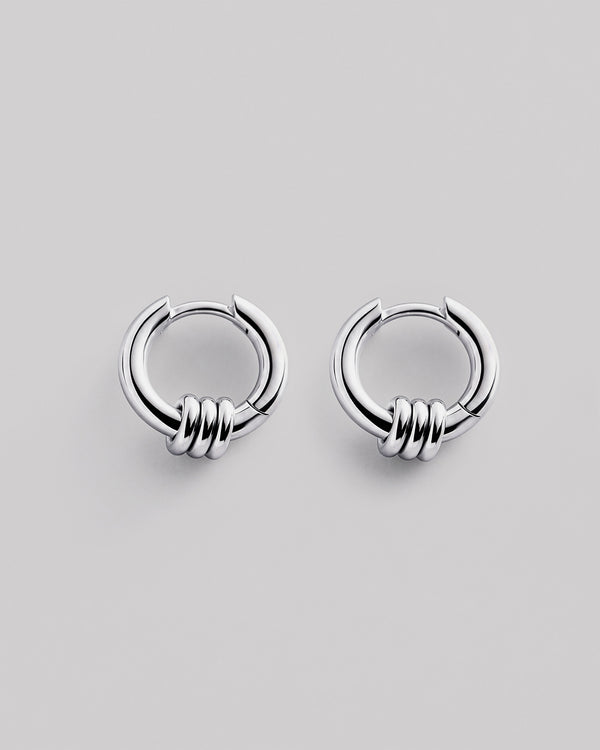 Silver hoop earrings ECHO