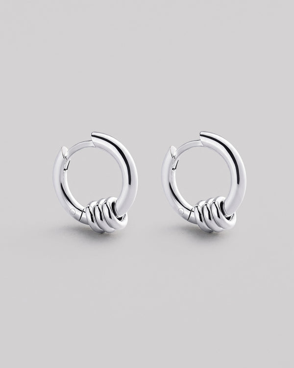 Silver hoop earrings ECHO