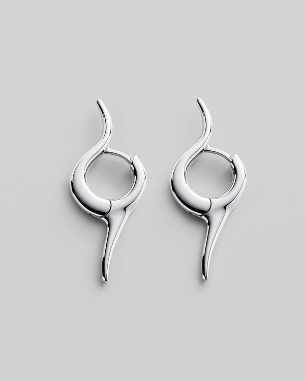 Silver earrings FLAME