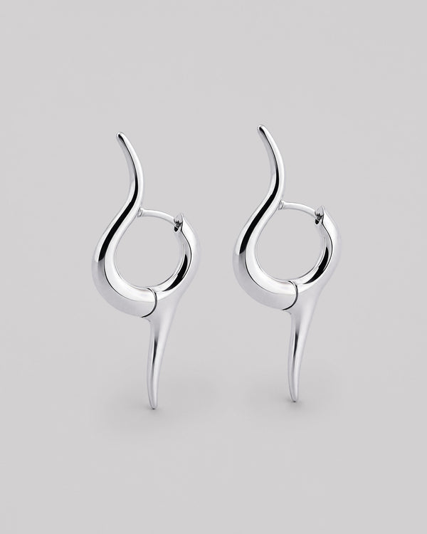 Silver earrings FLAME