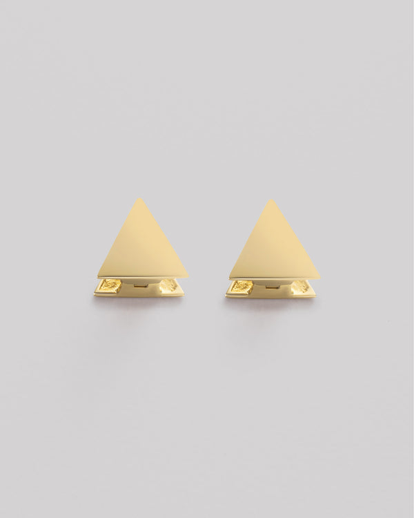 Ohrringe TRIANGLE (14k Gelbgold)