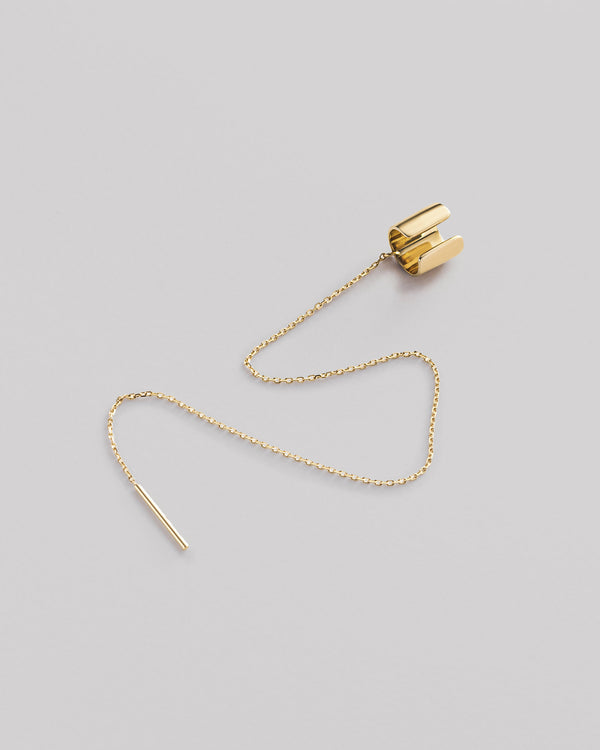 Single earring - cuff AXIS (14k yellow gold)