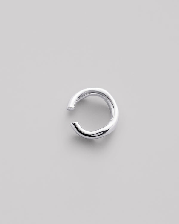 Silver single earring - cuff AURA S