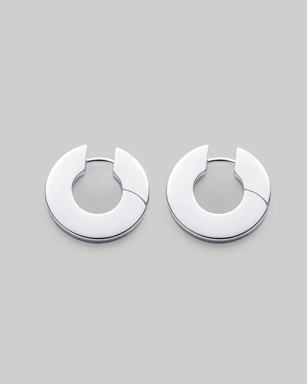 Silver hoop earrings REFLET