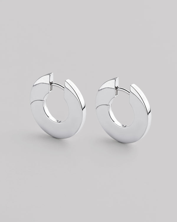 Silver hoop earrings REFLET