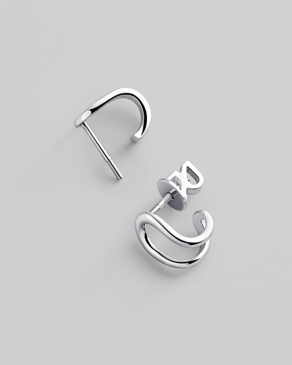 Silver stud earrings SIGNUM