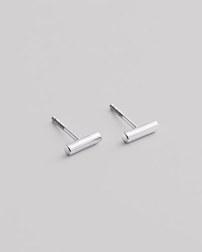 Silver stud earrings TOUCH — product view 2