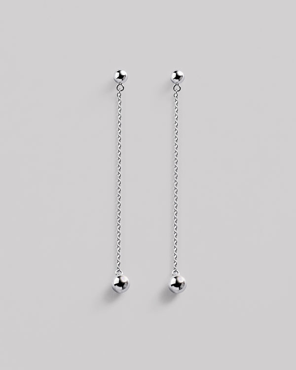 Silver drop earrings BUBBLE